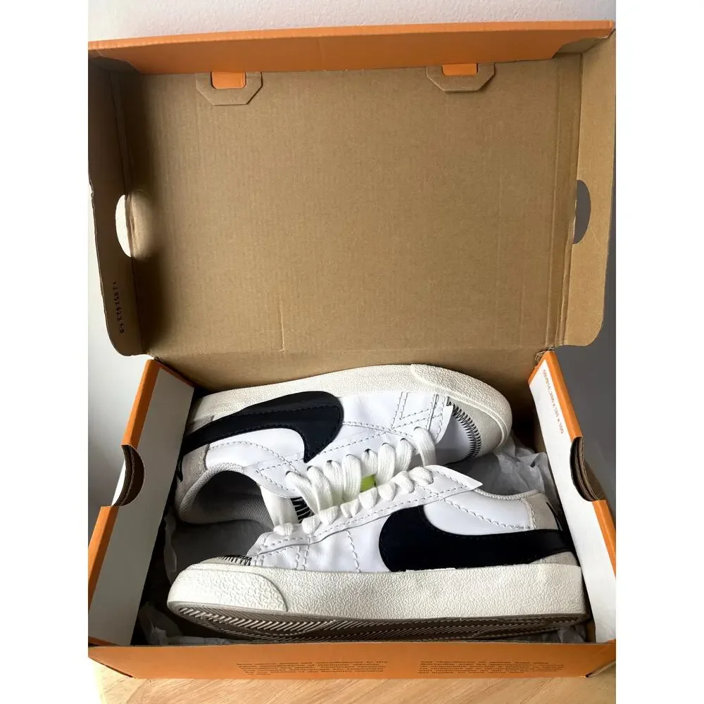 Nike Blazer Low '77 Jumbo White Black Sail Sneakers DQ1470-101 Women's Size 6